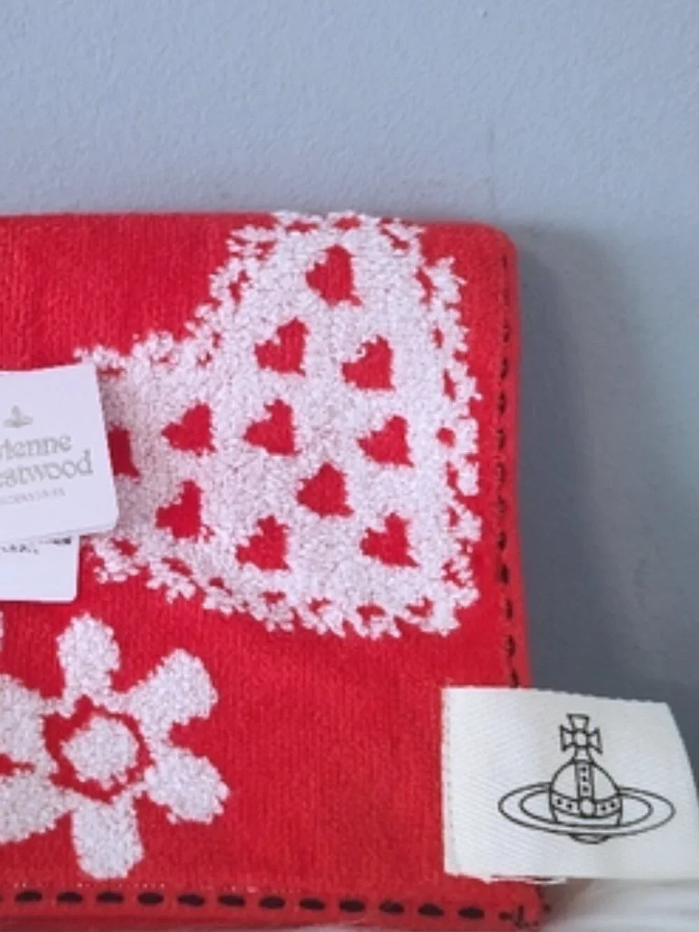 Vivienne Westwood heart floral finger towel NWT
